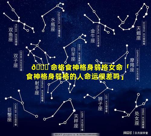🐈 命格食神格身弱格女命「食神格身弱格的人命运很差吗」
